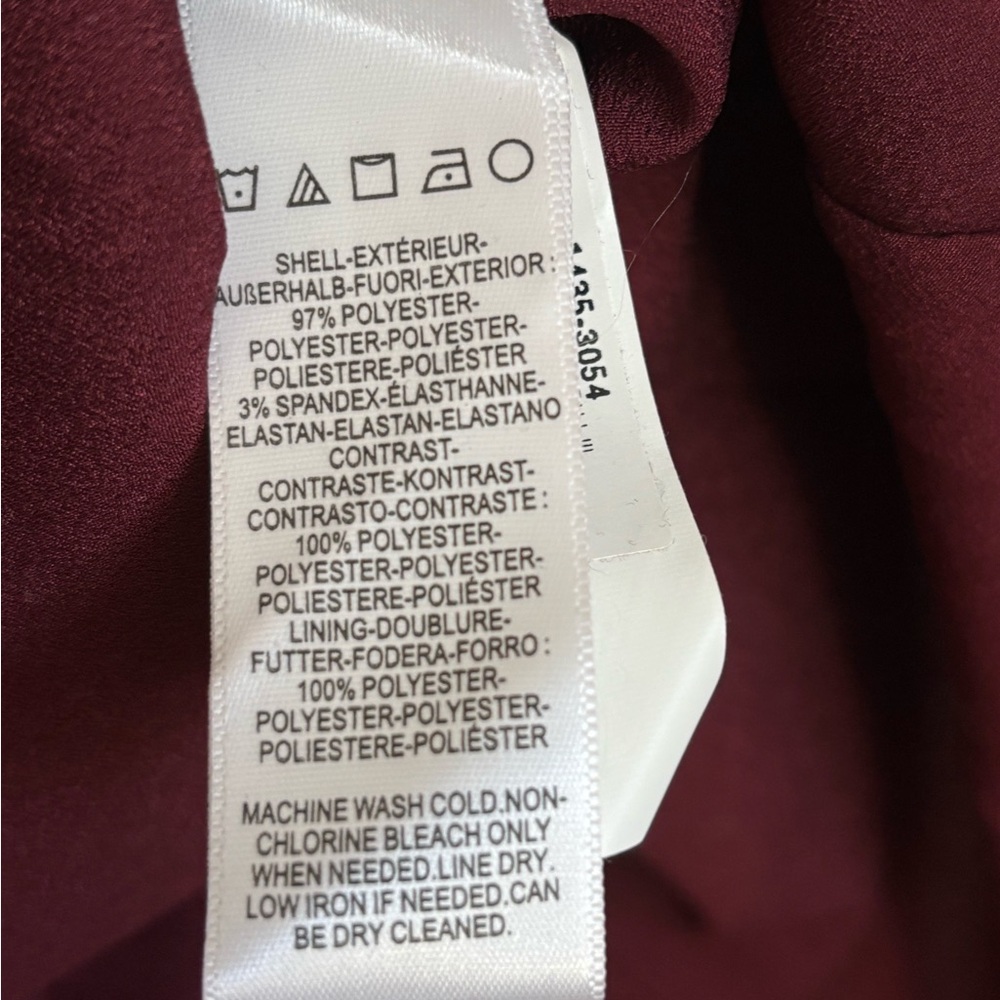 Dress The Population ALICIA Fit & Flare Burgundy Midi Dress Size: L - Picture 7 of 8